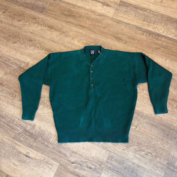 Gap Dark Green Vintage Sweater Size Large - Picture 1 of 4